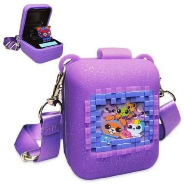 Imagem de XEGIMOR Capa de silicone para Bitzee Interactive Toy Digital Pet Case, capa protetora para animais de estimação eletrônicos virtuais Bitzee Acessórios de cordão (capa de silicone e cordão) (roxa)