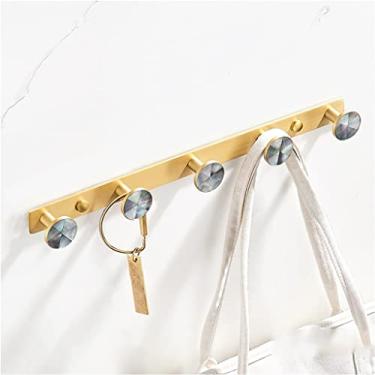 Imagem de Conjunto de acessórios de banheiro, kit de acessórios de banheiro, rack retangular leve de luxo, suporte de três copos, secador de cabelo, suporte de três copos, anel de toalha, ganchos de 5 fileiras