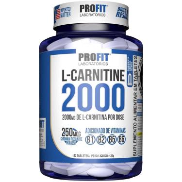 Imagem de L-Carnitina 2000mg por Dose 250mcg Cromo 120 tabletes Profit-Unissex