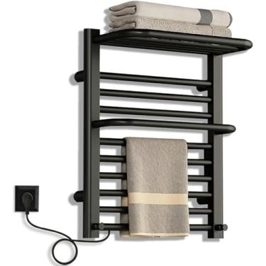 Imagem de Toalheiro radiador, toalheiro aquecedor de toalhas 490W para banheiro, toalheiro radiador com controle remoto e APP, toalheiro elétrico com temporizador e termostato aquecedor de fibra de carbono