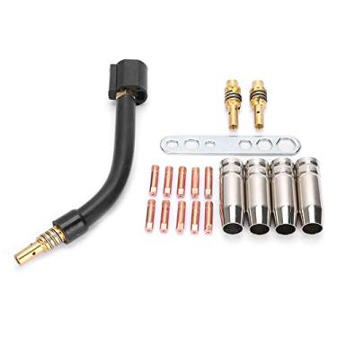 Imagem de Suporte de Ponta de Contato Difusor Biela Tocha Pescoço Bico Chave Conjunto 10 Peças Dicas Mb15/15ak Mig Tocha de Soldagem Acessórios
