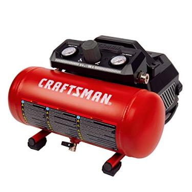 Imagem de Craftsman Compressor de ar portátil de 1,5 galão de 3/4 HP, máx. 135 PSI, 1,5 CFM@90psi, tanque de ar livre de óleo, ferramenta de ar elétrica, CMXECXA0200141A, vermelho