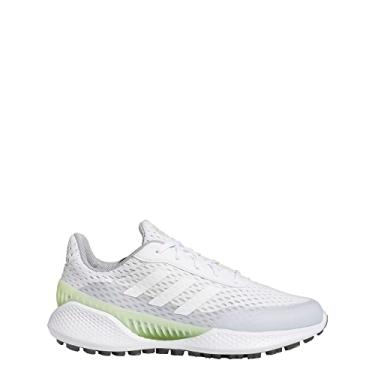 Imagem de adidas Summervent Tênis de golfe feminino sem travas, Sapatos Branco/Sapatos Branco/Quase Limão, 8