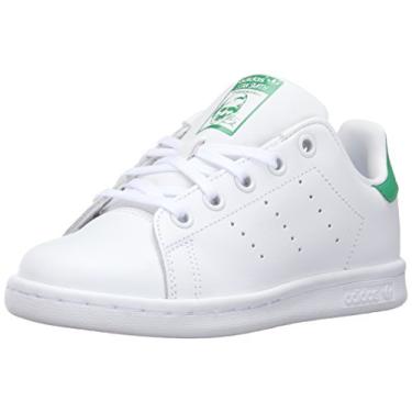 Imagem de adidas Originals Kids' Stan Smith EL C Fashion Sneaker, White/White/Fairway, 3 M US Little Kid