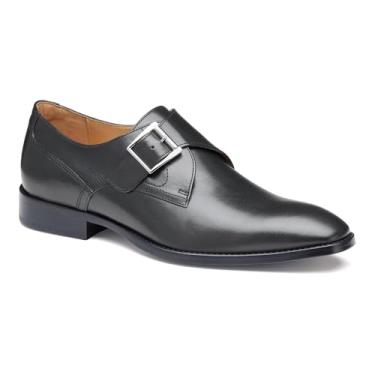 Imagem de Johnston & Murphy Richland Monk Strap Oxford masculina, Grão integral preto, 42