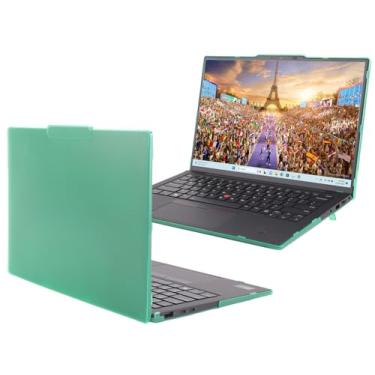 Imagem de mCover Capa rígida compatível apenas com Notebook Lenovo ThinkPad X1 Carbon Gen 12 2024-2025 de 14 polegadas (com dobradiça de 180 graus, não serve para nenhum outro modelo Lenovo) - Verde
