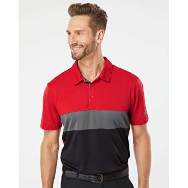 Imagem de Camisa esportiva masculina Merch Block (A236), Collegiate Red/ Grey Five/ Black, Medium