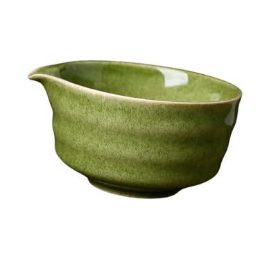 Imagem de Generic Tigela de cerâmica Matcha, xícara de chá japonesa, 450ml, utensílios para fazer chá Chawan, tigela de chá de porcelana tradicional feita à mão para, Verde Escuro