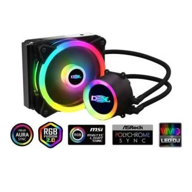 Imagem de Water Cooler para Cpu Rgb 120mm Intel Amd Xeon I7 I9 2011v3 Am4 1151 D