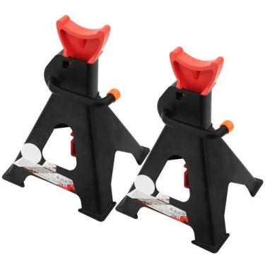 Imagem de 2 Cavaletes Preguiça De Apoio Para Carro Ate 3 Ton Reforçado - kraft