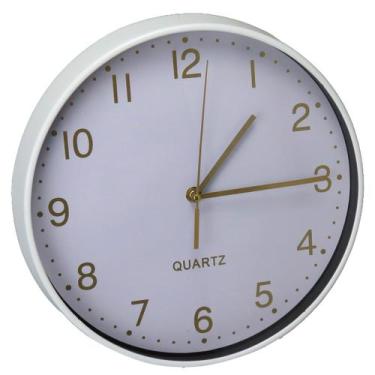 Imagem de RELÓGIO DECORATIVO PAREDE HOME&CO PLÁSTICO 30x30x4cm BRANCO, Material: