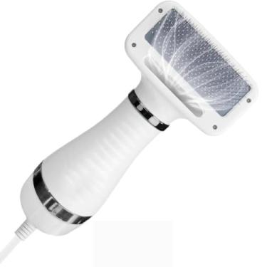 Imagem de Escova Secadora para Animais de Estimação Cães e Gatos Pós Banho Elétrica 110V 2 em 1 Silenciosa Temperatura Ajustável Velocidade Alta e Baixa