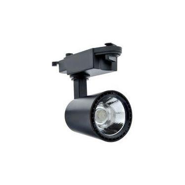 Imagem de Spot para trilho Eletrificado 10w Preto luz  branco quente 3000k  - SH