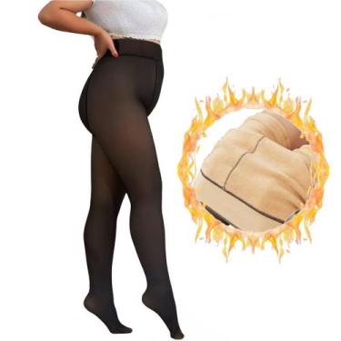 Imagem de Segunda Pele Aveludada Feminina Térmica Cintura Alta - M3M, Plus Size 
