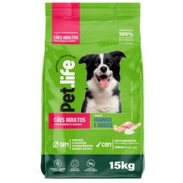 Imagem de Ração Pet life Frango Arroz Cães Adultos Médio/Grande- 15Kg - Proline