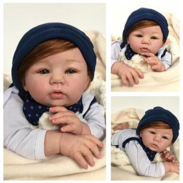 Imagem de Bebê Reborn Menino Ruivo Olhos Verdes - Mundo Azul e Rosa