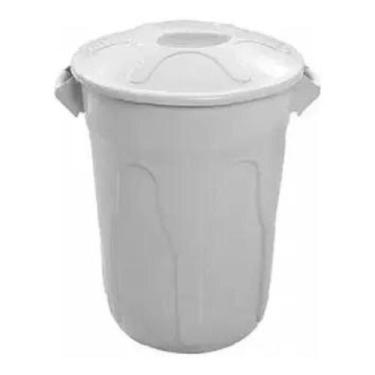 Imagem de Cesto Lixeira Plástico Balde 100l Coleta Seletiva - JSN, Branco