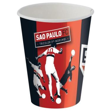 Imagem de Copo São Paulo FC 200ml Festa 8 Unidades - Festcolor, VERMELHO, U
