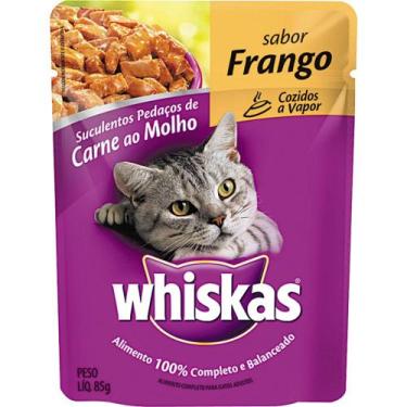 Imagem de Sachê Ração Molhada Whiskas Adulto 85g Frango - Whiskas