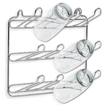 Imagem de Escorredor De Copo 12 Lugar Suporte Porta Copos Parede N126 Pracasa - 