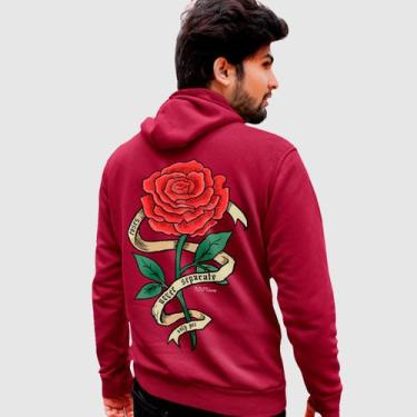 Imagem de Blusa Moletom Genuine Grit Masculina Estampada Algodão 30.1 Roses, Vin