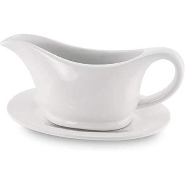 Imagem de Zenvy Molheira | Conjunto de molhos branco de cerâmica (350 ml)