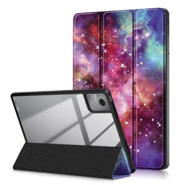 Imagem de Xuanbeier Capa para tablet Lenovo Tab M11 TB330FU de 11 polegadas/Lenovo Pad 2024 TB331FC, proteção contra quedas fina, capa rígida tripla e traseira transparente e suporte para caneta, capa