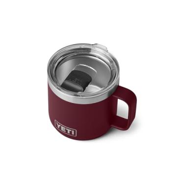 Imagem de YETI Caneca empilhável Rambler de 400 ml, isolada a vácuo, aço inoxidável com tampa MagSlider, Wild Vine Red