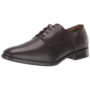 Imagem de BOSS Sapato social masculino Colby Derby de couro macio Oxford, Marrom escuro, 8