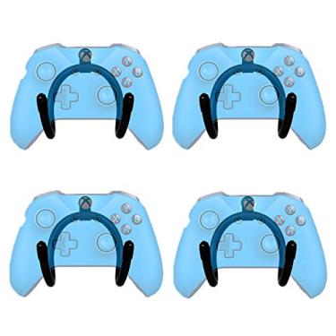 Imagem de YYST Mini organizador de suporte de parede flexível para controle de jogo - 4/PK- sem controle incluído - capa de parafuso inclusa - sem controle de jogo