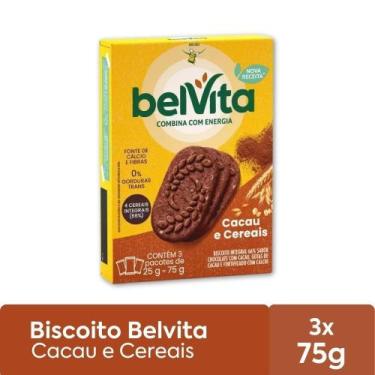 Imagem de Biscoito Integral Belvita Cacau E Cereais Kit 3 Caixas 75G