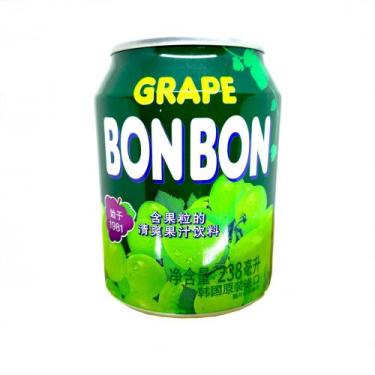 Imagem de Bebida Coreana Sabor Uva Verde Com Pedaços 238ml - BonBon - Haitai