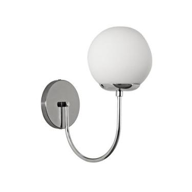 Imagem de Lustre Arandela Curva Bola Globo Cromado 15cm 257 - ILUMINAMUNDO