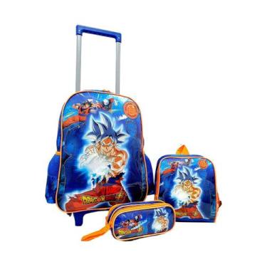 Imagem de Jogo Escolar Infantil Dragon Ball Roda Lanch Estojo KDB3587K - ELLO
