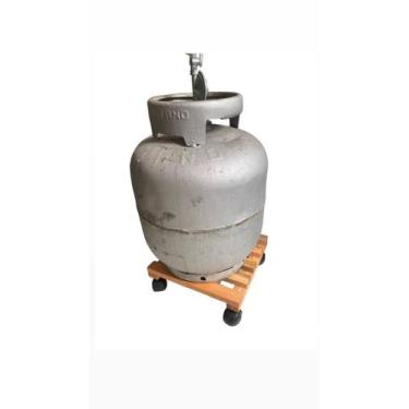 Imagem de Base Suporte Com Rodinha Para Botijão De Gás - Araplik