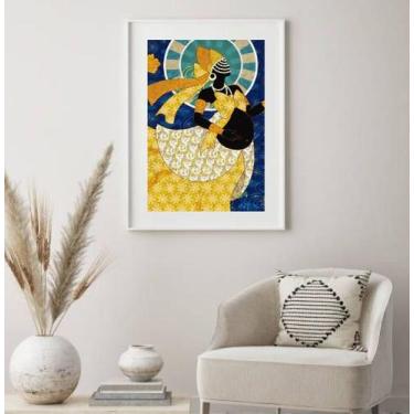 Imagem de Quadro Decorativo Oxum Grávida - 60x48cm - Quadros On-line, Madeira pr