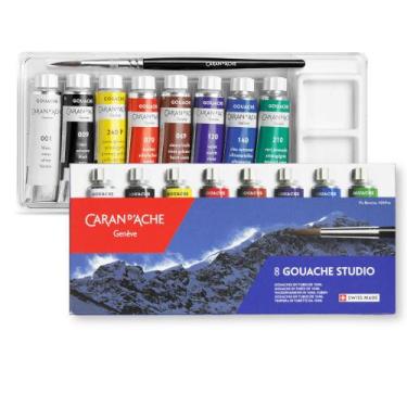 Imagem de Tinta Guache Líquida Caran D'Ache Studio com 8 Cores - CARAN DACHE