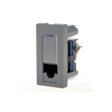 Imagem de Modulo Tomada Informática Rj45 Cat6 Cinza Lcs² Pial Plus+ - Legrand