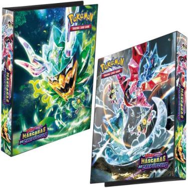 Imagem de Fichário Pasta Álbum Capa Dura Pokémon Escarlate e Violeta Máscaras do