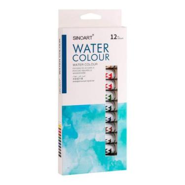 Imagem de Kit 12 tinta aquarela colour sinoart 12ml