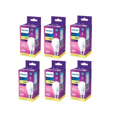 Imagem de Kit 6 Lâmpada Led Bulbo 16w Eq100w Philips 3000k 1527l