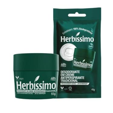 Imagem de Kit Desodorante Creme Antitranspirante Tradicional Herbíssimo 55G + Sa
