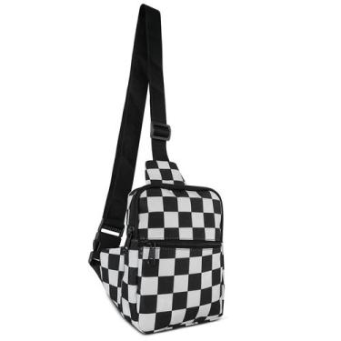 Imagem de Shoulder Bag Bolsa Transversal 05 - PauloBags, xadrez