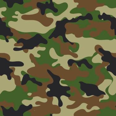 Imagem de Papel de Parede Decorativo Temático Camuflagem Exército 1,5m - DEKAL D