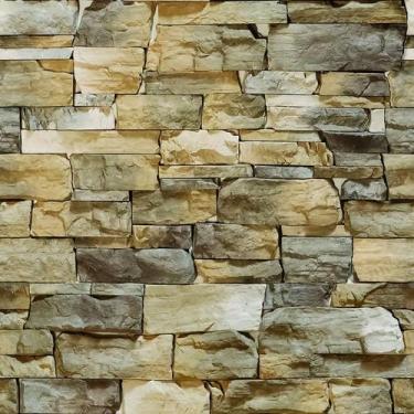 Imagem de Papel De Parede Auto Adesivo Tijolinho Canjiquinha Elegante Rustico En