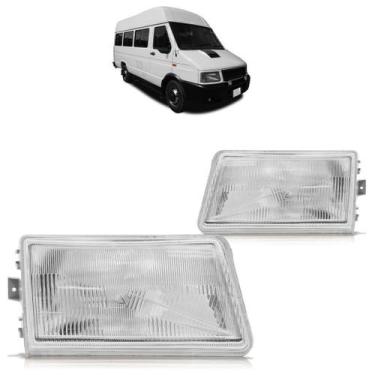 Imagem de Farol Dianteiro Iveco Daily 1997 A 2007 Máscara Cromada - Automotive I