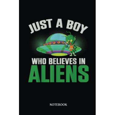 Imagem de Alien Notebook: Alien Believer Boys Ufo Extraterrestrial Sci Fi Funny Alien | Alien Journal, Lined Journal Ufo, Ufo Journal, Lined Journal Alien, Size 6 X 9", 120 Pages.