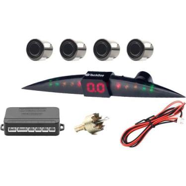 Imagem de Sensor De Estacionamento Prime Preto Brilho 4 Pontos - Tech One