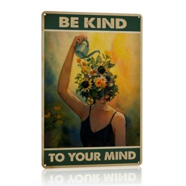 Imagem de Decoração de quarto hippie, decoração de escritório para mulheres, decoração de parede vintage, presentes de incentivo para quarto feminino, decoração de parede, boho, placa de metal de alumínio,