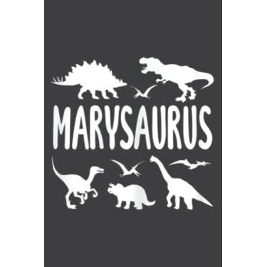 Imagem de Dinosaur T Rex Mary Marysaurus Girls Dino Name: Lined Journal Notebook with Memo Diary Subject Planner, 6x9 inches, 120 Pages